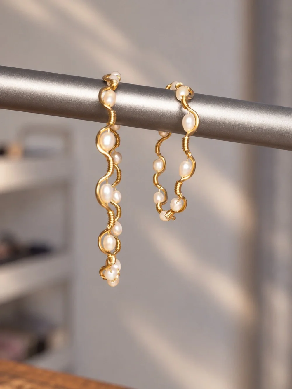 Handmade Freshwater Pearl Necklace & Bracelet Set – 14K Gold Filled